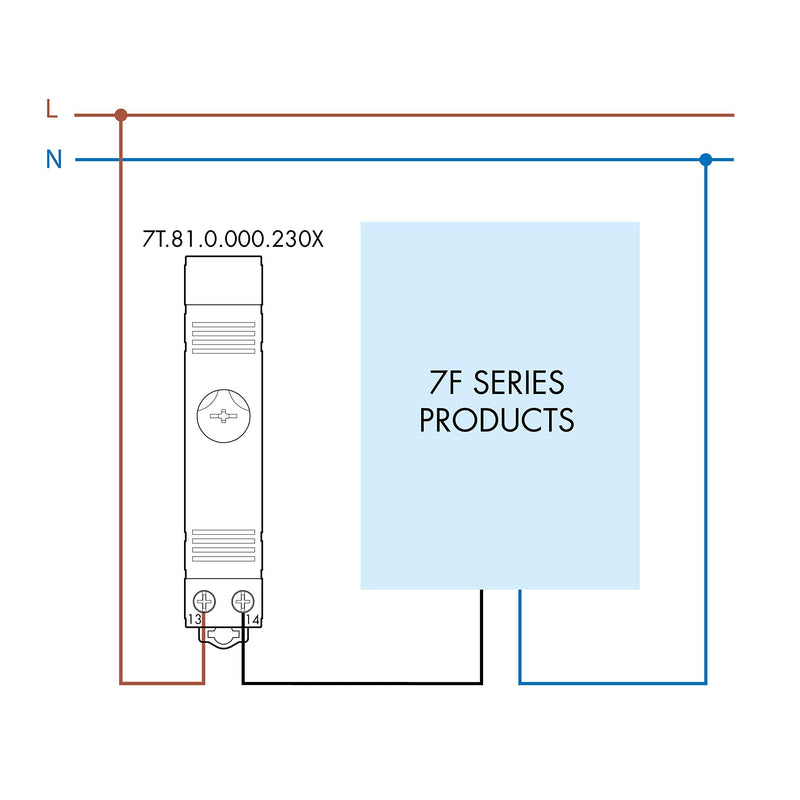 Finder 7t8100002303pas Cupboard 1 NO 10 A with Adjustable Thermostat
