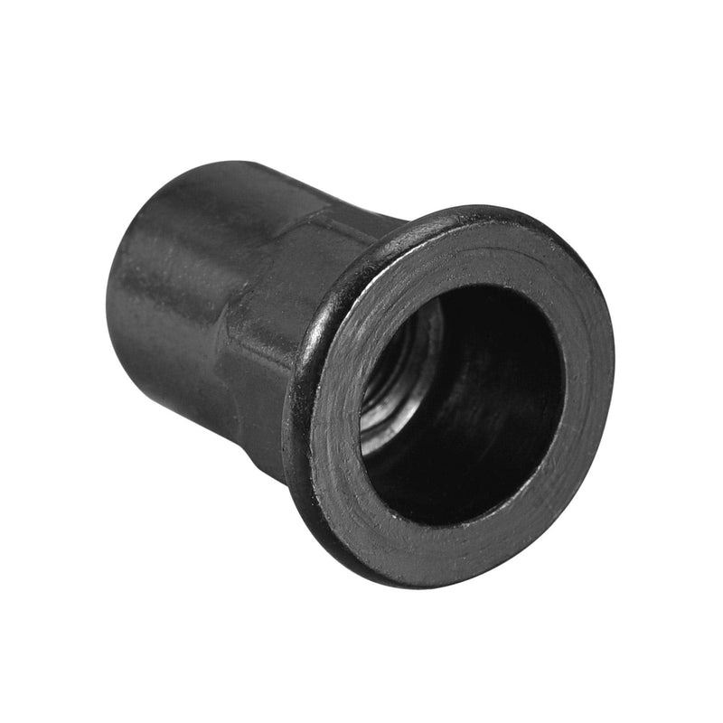 [Australia - AusPower] - uxcell M8 Rivet Nuts, Thread Half Hexagonal Carbon Steel Zinc-Plated Flat Head Threaded Insert Nut Black 20Pcs 