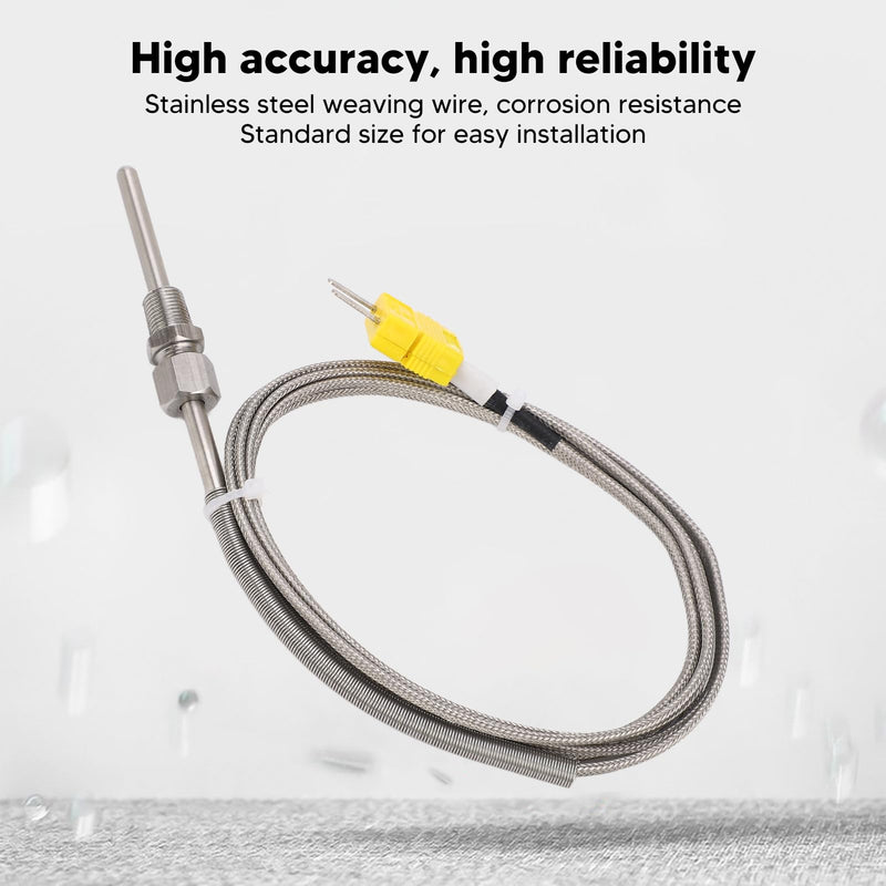 [Australia - AusPower] - K Type Thermocouple 1/8 NPT 80mm Probe for Industrial Temperature Measurement with -100 to 1250 ℃ Range 