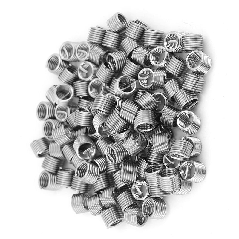 [Australia - AusPower] - M6 Helicoil Kit 6Mm Helicoil 304 Stainless Steel 100 Pcs 304 Stainless Steel Screw Wire Sleeve Thread Repair Insert Assortment Kit M6X1.0X1.5D 