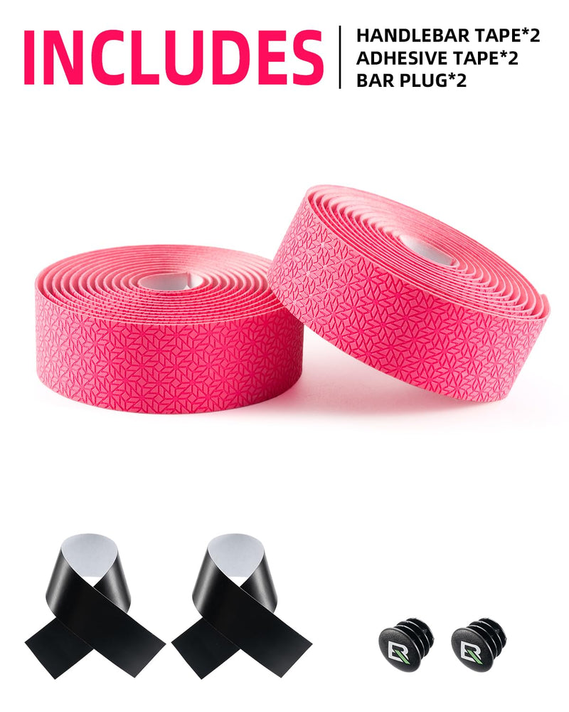 ROCKBROS EVA Road Bike Handlebar Tape Bicycle Bar Tape with Multiple Colors Cycling Handle Wraps for Better Grip-2 Rolls Sanded Embossing1