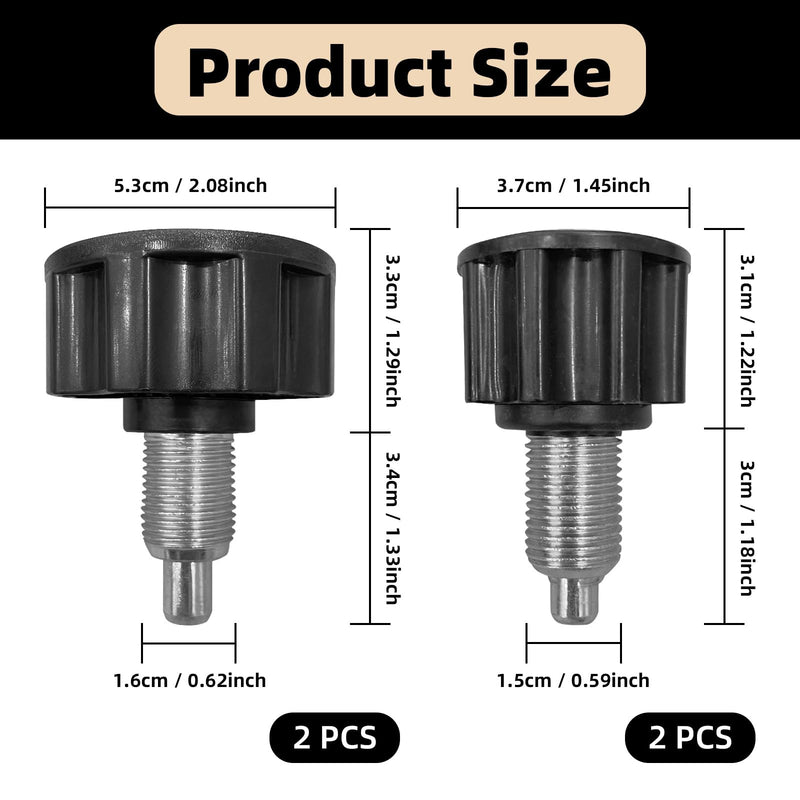 [Australia - AusPower] - 4 Pcs Pop Pull Pin Knob M16 Pull-up Spring Knob Adjustment, Exercise Bike Pin Knob Replacement Parts for Fitness Equipment Exercise Machines 