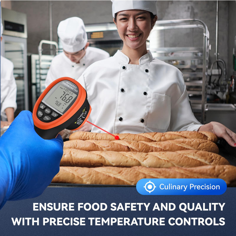 [Australia - AusPower] - Infrared Thermometer with Bluetooth, High Temp Thermometer Pyrometer IR Temperature Gun -58℉- 2732℉ (-50℃ to 1500℃),30:1 Distance Spot Ratio, Dual Laser and Flashlight（NOT for Human） XF-1500APP 