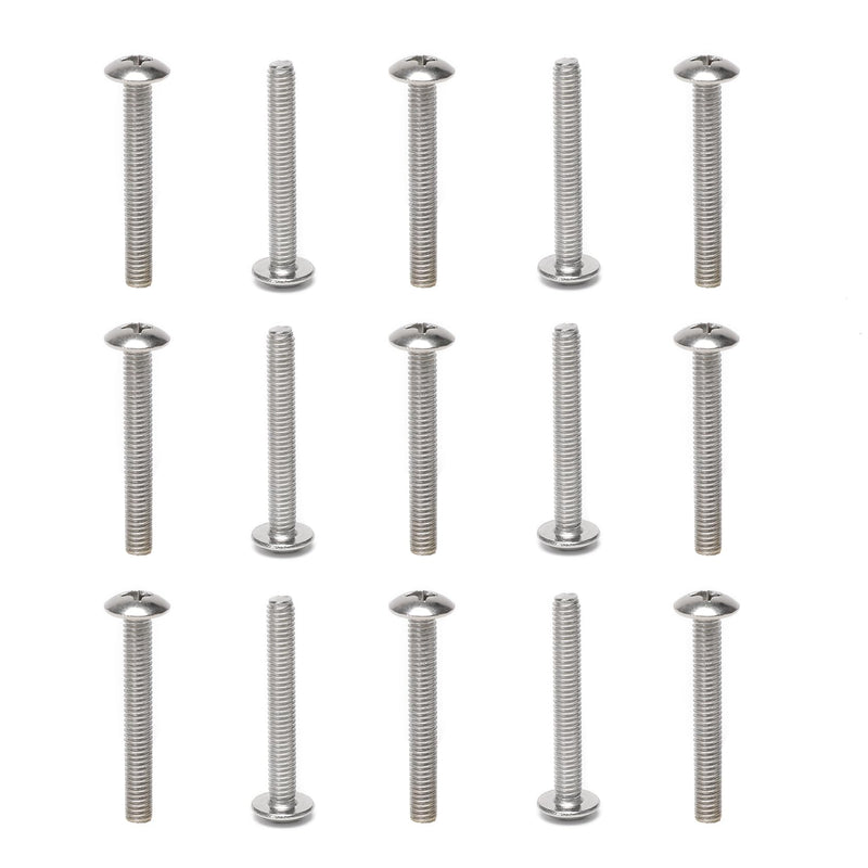 [Australia - AusPower] - 50Pcs M4 x 25mm Truss Head Machine Screws for Cabinet Drawer Knob Pull Handle, 304 Stainless Steel, Phillips Drive 50 