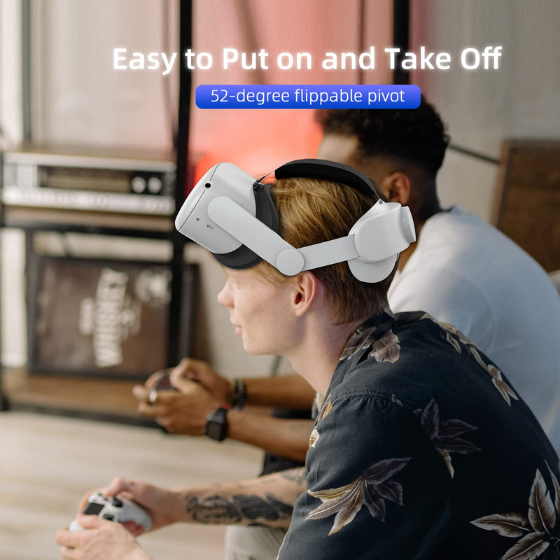 [Australia - AusPower] - Head Strap Compatible with Oculus Quest 2,Meta Quest 2 Accessories Adjustable Elite Strap Replacement for Enhanced Comfort Support and Gaming Immersion in VR (Comfort Head Strap only) 