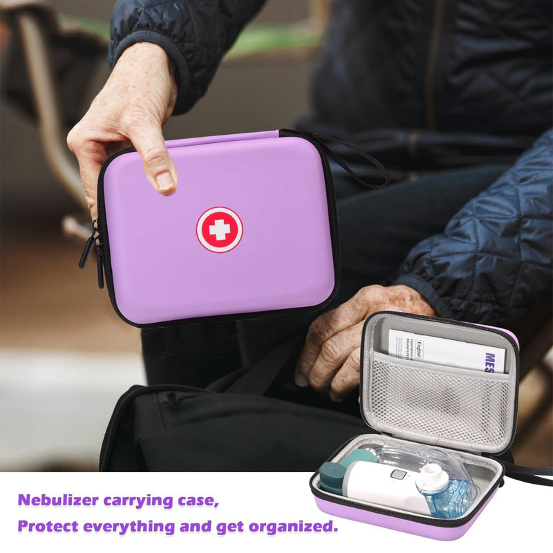 Fukumi Carrying Case for Portable Nebulizer, Travel Medical Bag, Hard Emergency Medical Bag for Inhaler Spacer for Kids and Adults, Masks, Asthma Accessories Case