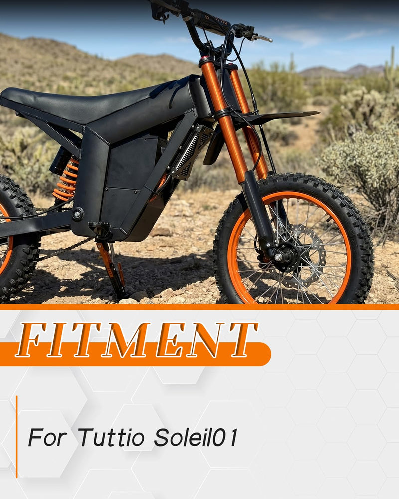 E Dirt Bike Seat Cover for Tutti Soleil01, Gripper Rubber Cover for Tuttio Soleil 01, Orange Stripes
