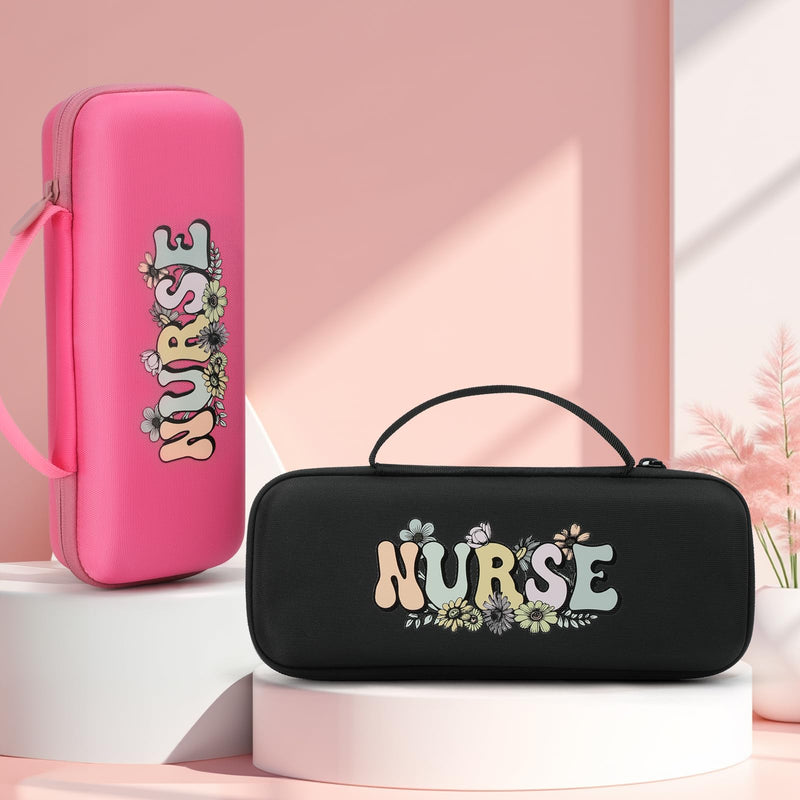 [Australia - AusPower] - Stethoscope Case for 3M Littmann Classic III, Cardiology IV, MDF, EKO - Nurse Gifts for Women, Nursing Student Gifts, Cute Hard Shell Nurse Bag, Nurse Accessories for Work, Nursing School Essentials Black 