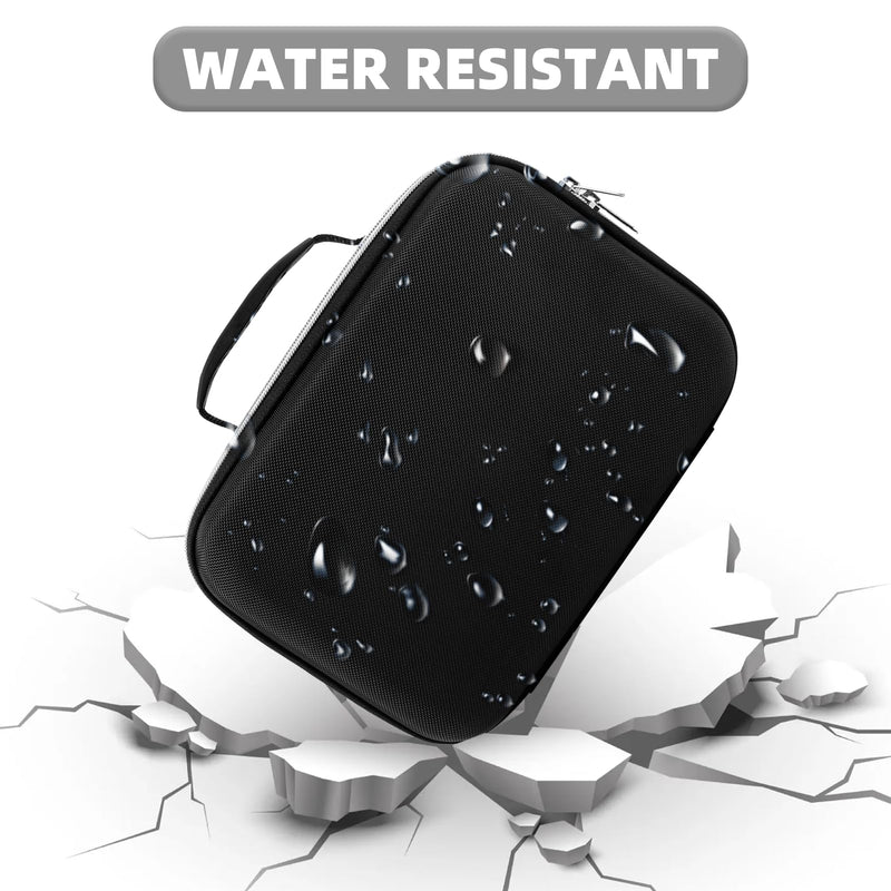 [Australia - AusPower] - Hard Case for Smart Nebulizer,Portable Nebulizer Bag,Desktop Inhaler Nebulizer for Home Travel Use,Medical Case for Inhaler Spacer, Masks, Asthma Accessories Medicine Storage Bag, Black 