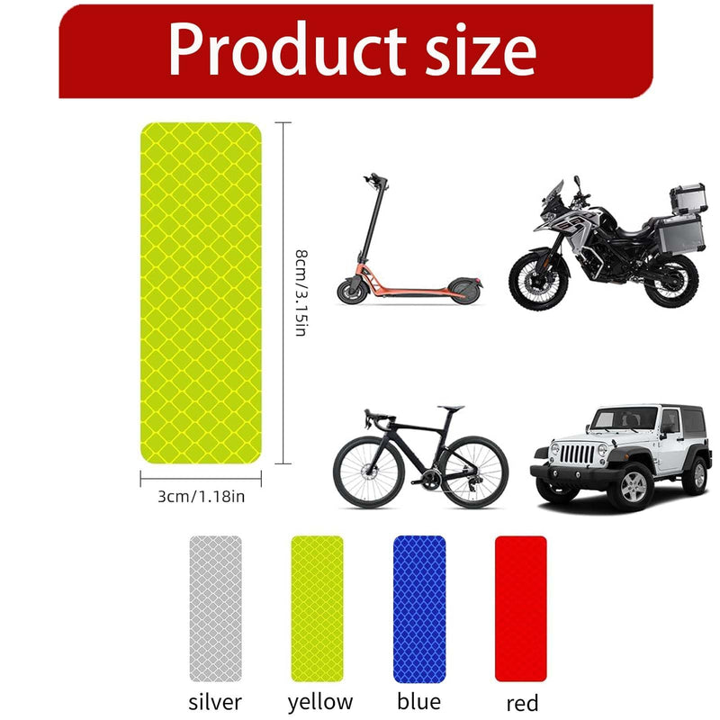 Super Reflective Stickers Made of DG3, 3.15" x 1.18" Safety Reflective Tape for Car Bike Mailbox Helmet, Reflective Tape Outdoor Waterproof - Enhanced Night Safety & Wide Coverage (White-30Pcs) White-30Pcs