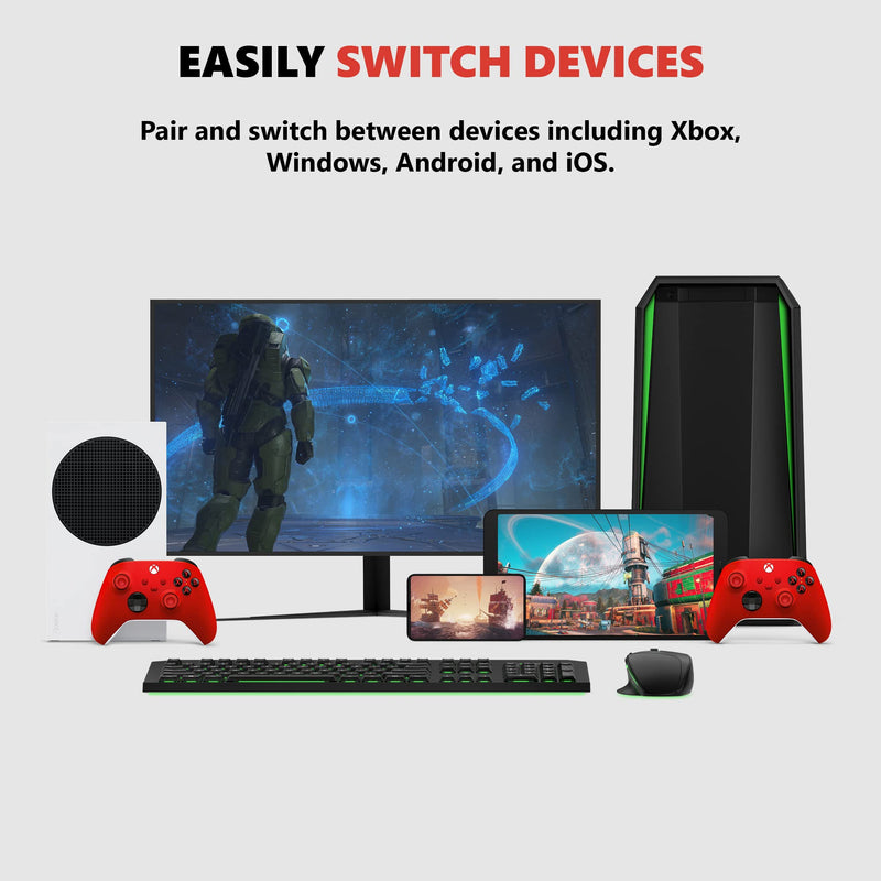 [Australia - AusPower] - Xbox Core Wireless Gaming Controller – Pulse Red – Xbox Series X|S, Xbox One, Windows PC, Android, and iOS Wireless Controllers 