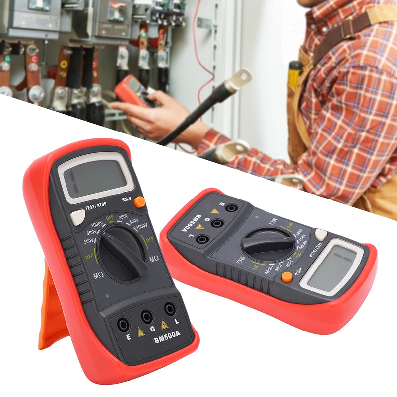 [Australia - AusPower] - BM500A Tester, 1000V LCD Tester Digital Insulation Meter Megohm Meter for Measuring The Insulation of Various Insulating Materials 