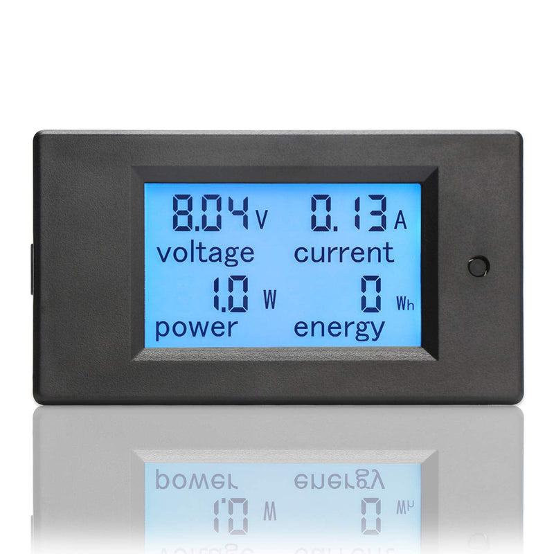 [Australia - AusPower] - DROK Digital Multimeter DC 6.5-100V 20A Voltage Amperage Power Energy Meter, DC Volt Amp Tester Gauge Monitor LCD Digital Display with Built-in Shunt Classic 