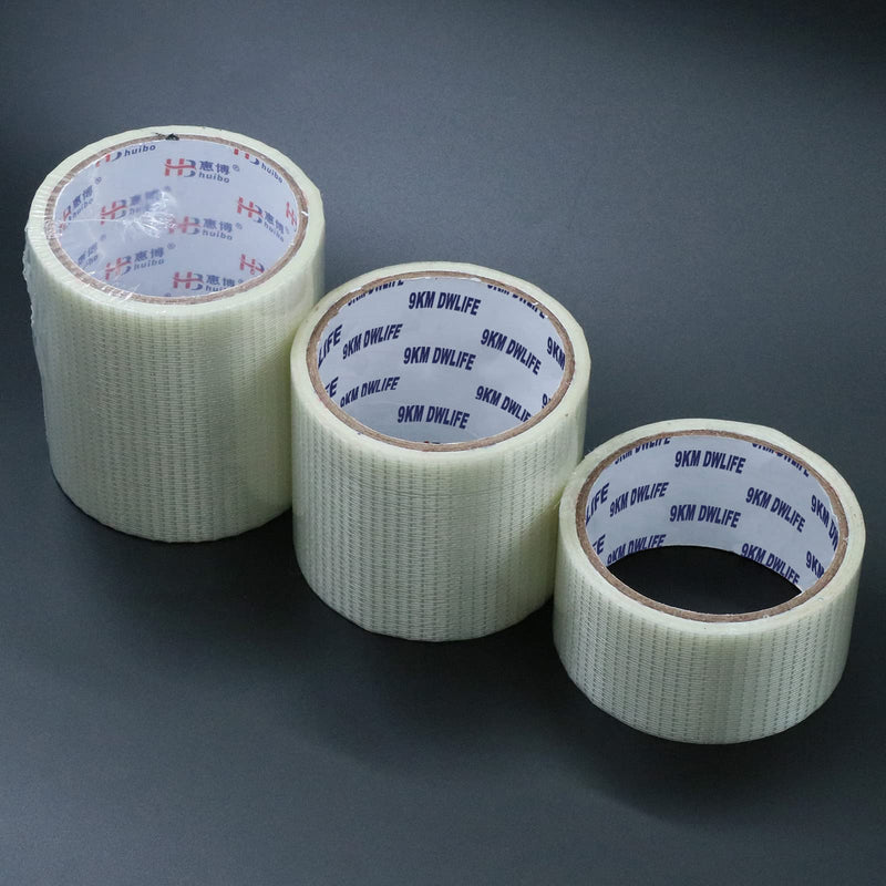 [Australia - AusPower] - 9KM DWLIFE Kite Ripstop Repair Tape 5cm-10cm Bi-directional Fiberglass Filament Tape clear Waterproof Strong High Adhesion Tear UV Resistance for Tent Sail Awning RV Camper Packing Fabric 32FT x 3.93in / 10M x 10cm 