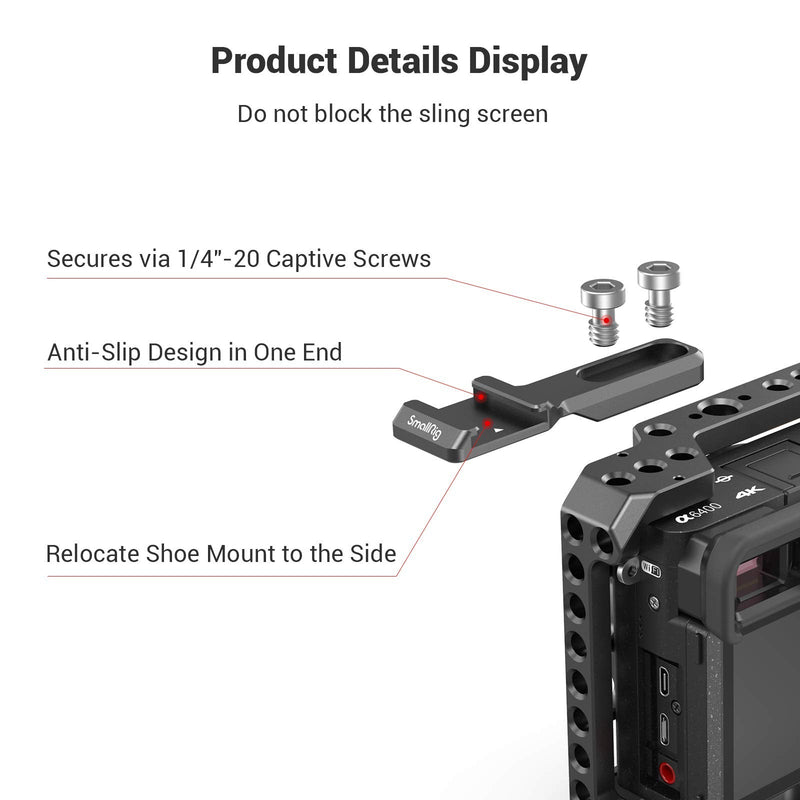 [Australia - AusPower] - SmallRig Cold Shoe Extension, Outrigger Shoe Mount Adapter for Microphone, EVF and Camera Accessories - 2879 