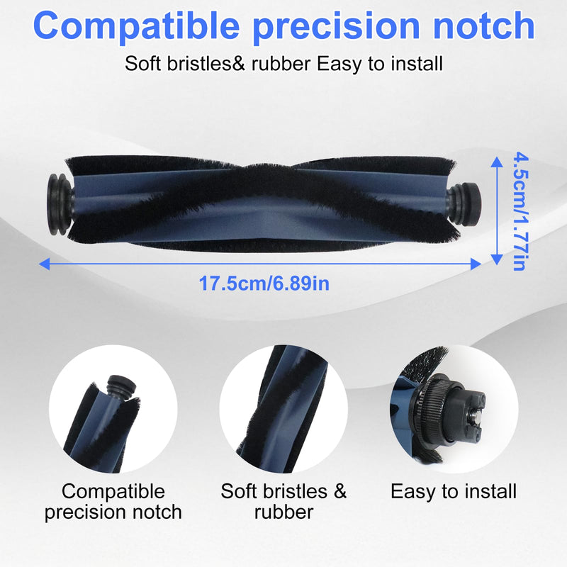 26 Pack Replacement Parts Kit for Eufy X10 Pro Omni Robot Vacuum Accessories, 2 Main Roller Brush 4 Filters 6 Dust Bags 6 Side Brushes 6 Mop Pads 1 Screwdriver 1 Clean Tool