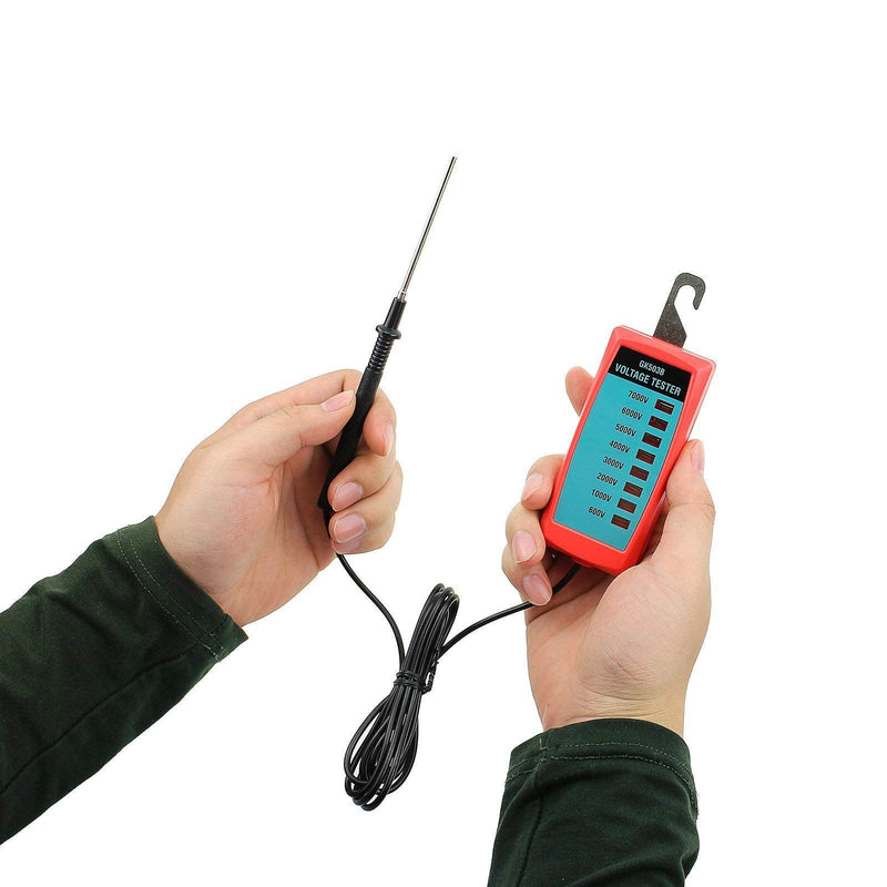 [Australia - AusPower] - ALLOSUN Electric Fence Tester Fault Finder Digital Electric Fence Voltage Tester (EM555+GK503B) 