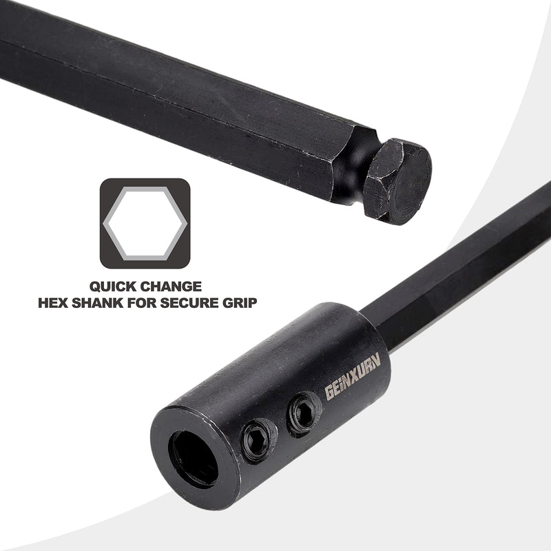 [Australia - AusPower] - Tools Hole Saw Extension Chuck, 12-Inch x 1/2-Inch Hex Shank Reducing Locking Impact Extension GEC012HS 