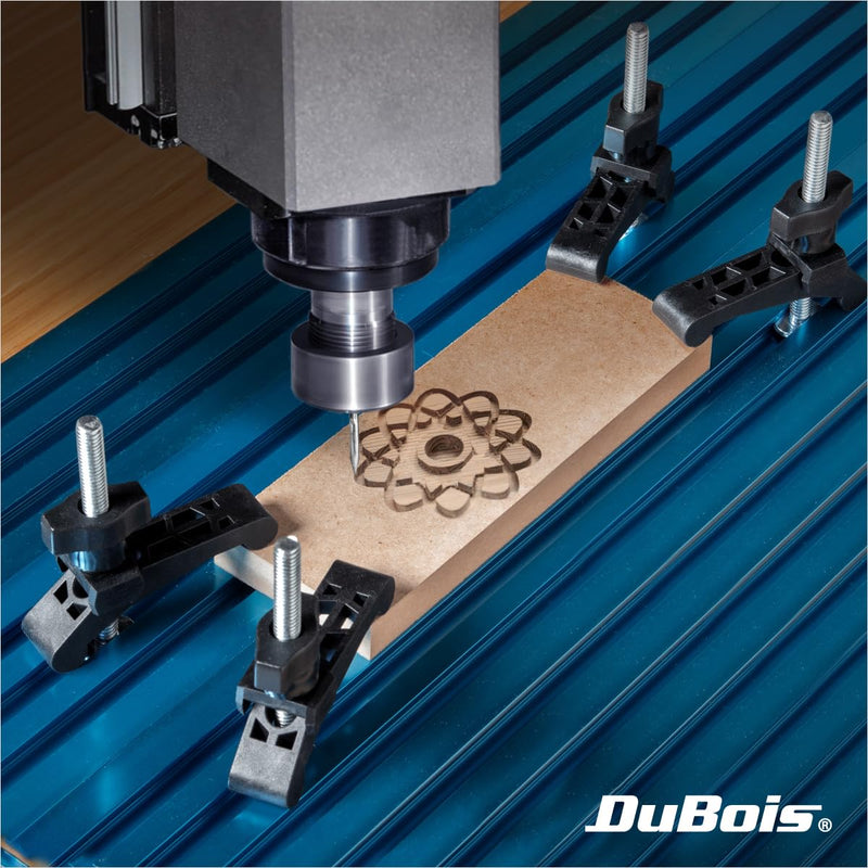 [Australia - AusPower] - DuBois T Track Hold Down Clamps, Multi-Positionable T Track Clamp w/ 5/16"-18 T Track Bolts, Woodworking Tools for Drill Press, Router Table, CNC Machine, and Table Saw Sled, 2 PK (51061) T track HD clamp w/ 5/16"-18 T track bolts 