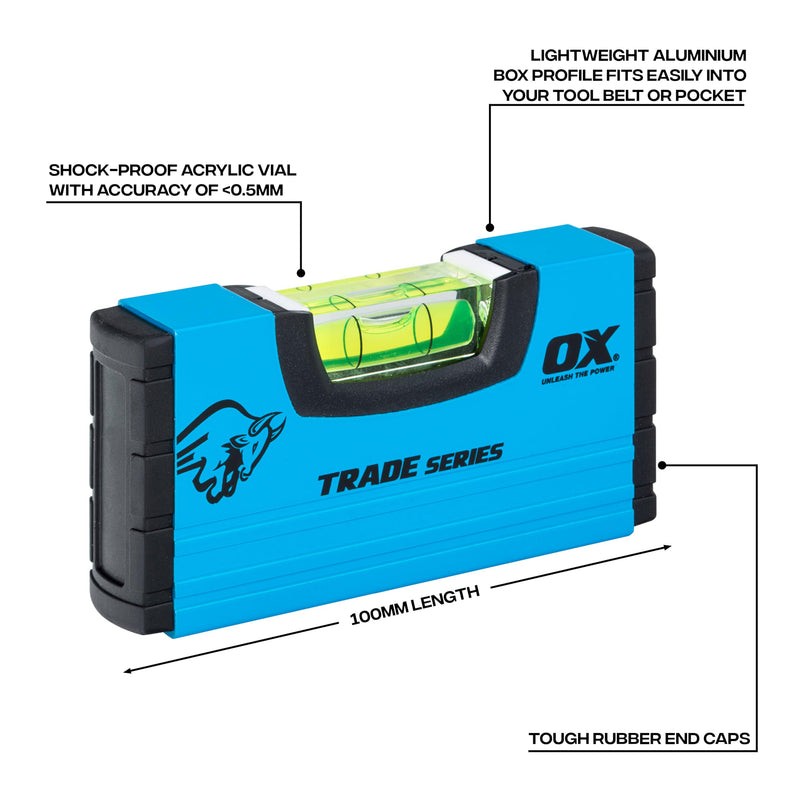 [Australia - AusPower] - OX Trade Stubby Level - 100mm 100 mm 