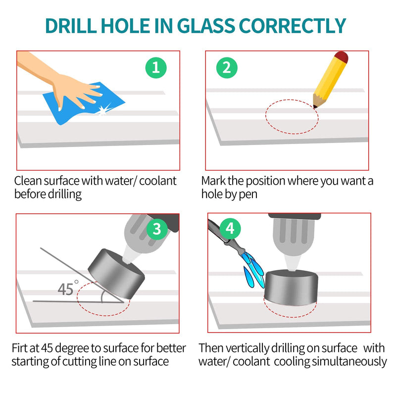 [Australia - AusPower] - 15pcs 1/8-Inch / 3mm Diamond Drill Bits, Small Diamond Hole Saw Hollow Core Drill Bits for Glass Ceramic Porcelain Tiles Marble Granite Quartz 1/8" / 3mm 