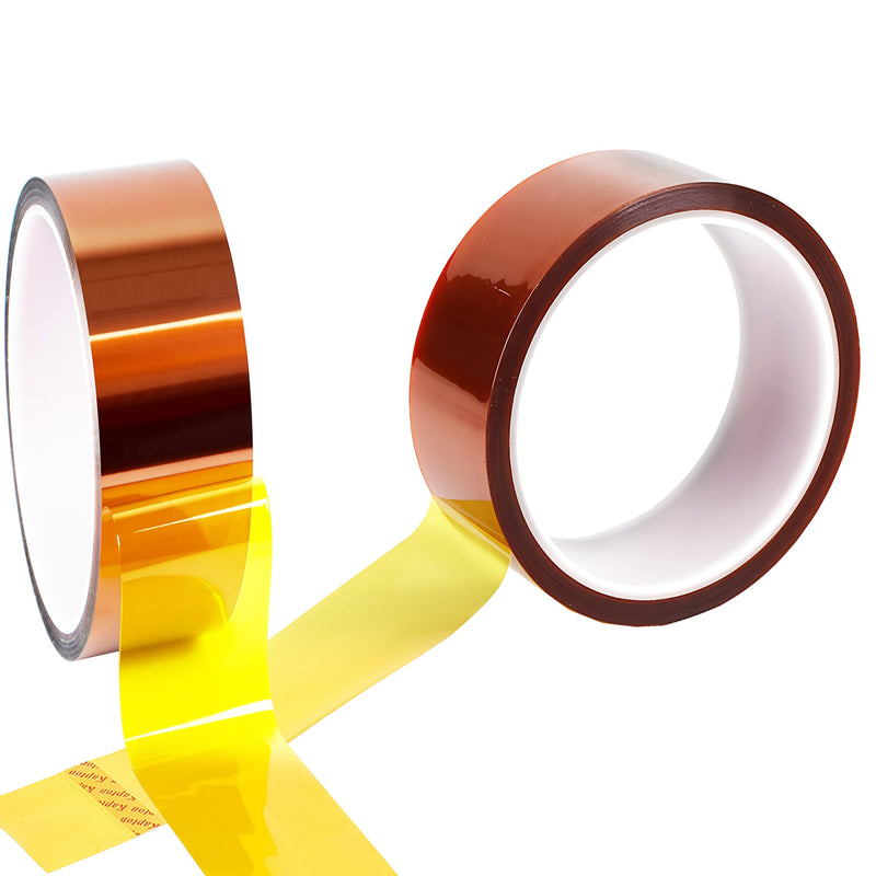 KR. LIF 2 Rolls Heat Resistant Tape for Sublimation, 10mm x 25m (82ft) – No Residue Heat Transfer Polyimide Tape for Heat Press, Vinyl, Electronics, Soldering, Circuit Boards