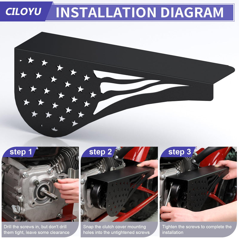 [Australia - AusPower] - Metal Mini Bike Chain Guard 212 Clutch Cover Compatible with Predator 224cc Coleman CT200U CT200U-EX BT200X Baja MB200 Doodlebug DB30 CT100U CC100X Motovox Mbx10 Mbx11 196cc GX160 Engine Parts black 