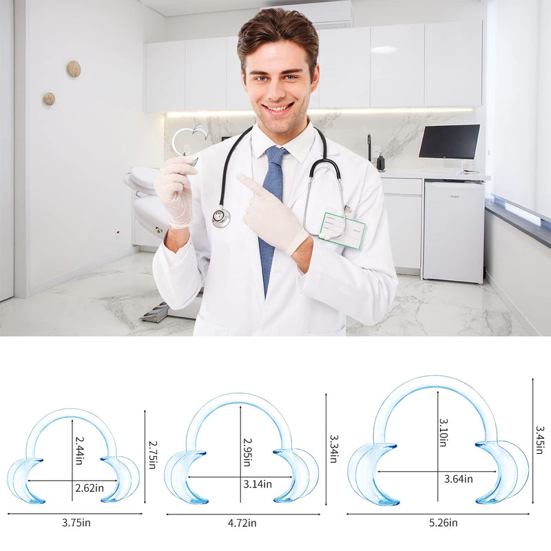 [Australia - AusPower] - Annhua Dental Cheek Retractor 30 Pcs C-Shape Dental Mouth Opener Tool with 3 Sizes, Disposable PC Plastic Mouth Retractor for Teeth Whitening and Orthodontic, Heat Resistant|Blue Blue 