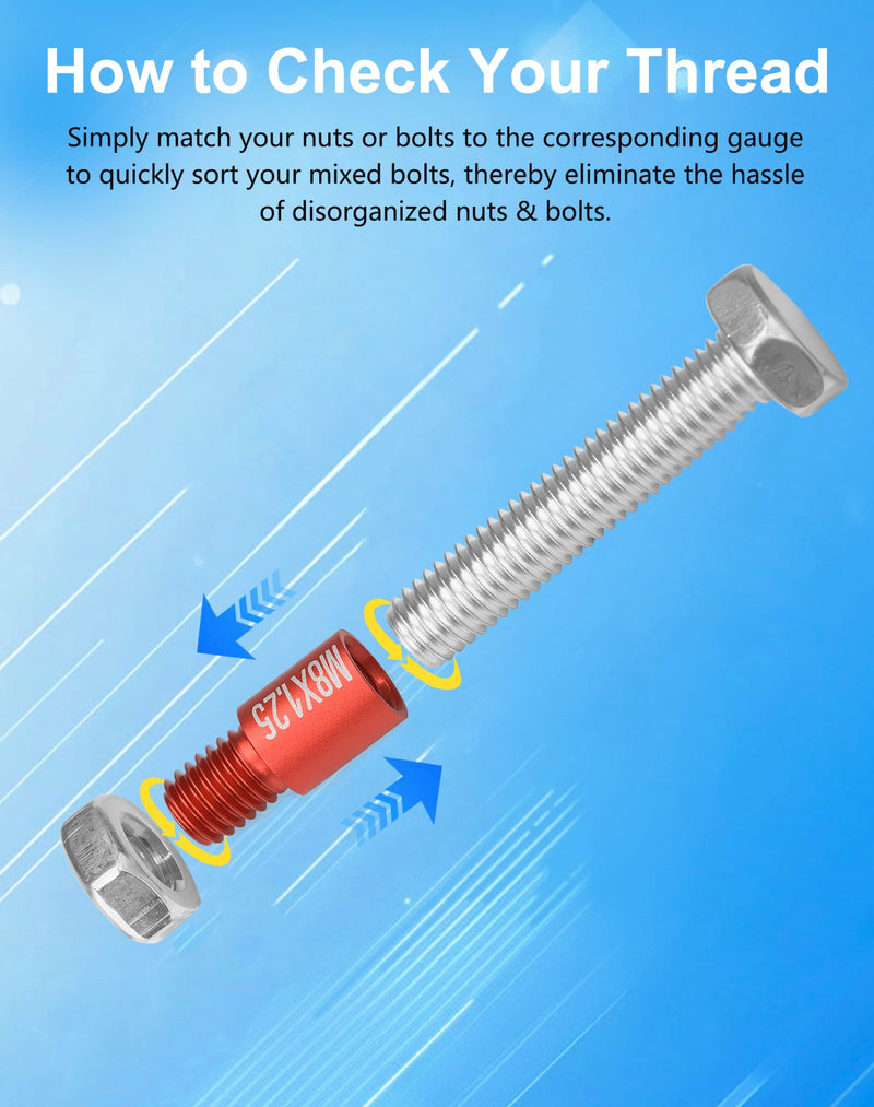 [Australia - AusPower] - 55Pcs Thread Checker, Nut and Bolt Measuring Tool(25 Metric & 30 Standard), Bolt Size and Thread Gauge Finder with Storage Box, Suitable for inspecting in Narrow and Tricky Areas 55 