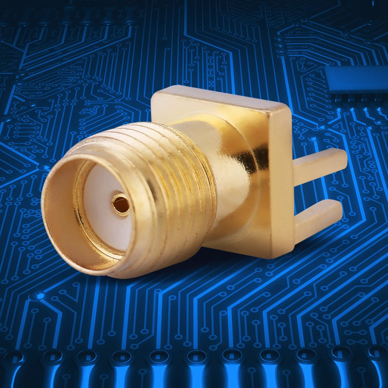 SMA Socket, 10 Pieces SMA-KE Plug, Brass Adapter, 50 Ohm RF Plug