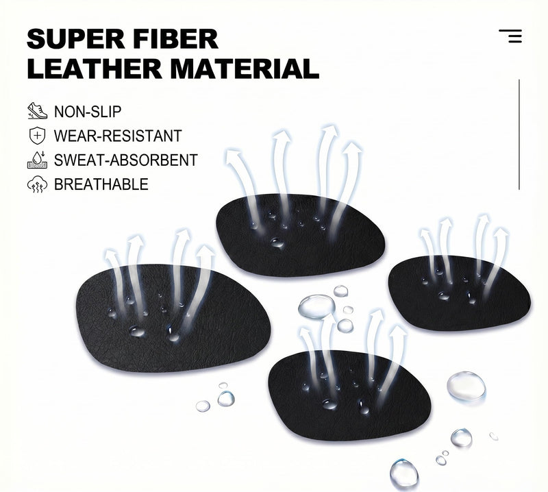 Shoe Heel Repair, 4 Pairs Adhesive Inside Shoe Heel Patch Pad for Sneaker Holes 4 Pair Black