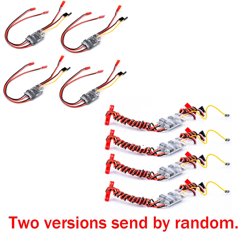 [Australia - AusPower] - Bidirectional 5A ESC Brushed Speed Controller Dual Way ESC 2S-3S Lipo for RC Model Boat/Tank 130 180 Brushed Motor Spare Parts(4PCS) 