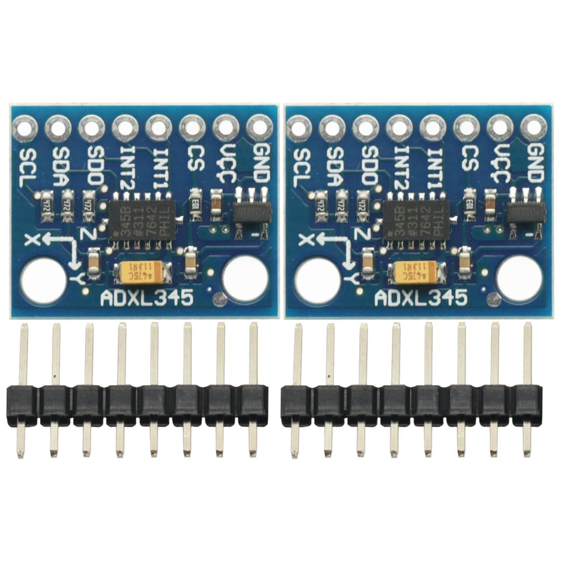 [Australia - AusPower] - 2Pcs ADXL345 Accelerometer Sensor 3-Axis Digital Gravity Sensor Acceleration Module IIC/SPI Transmission for arduino Nano 