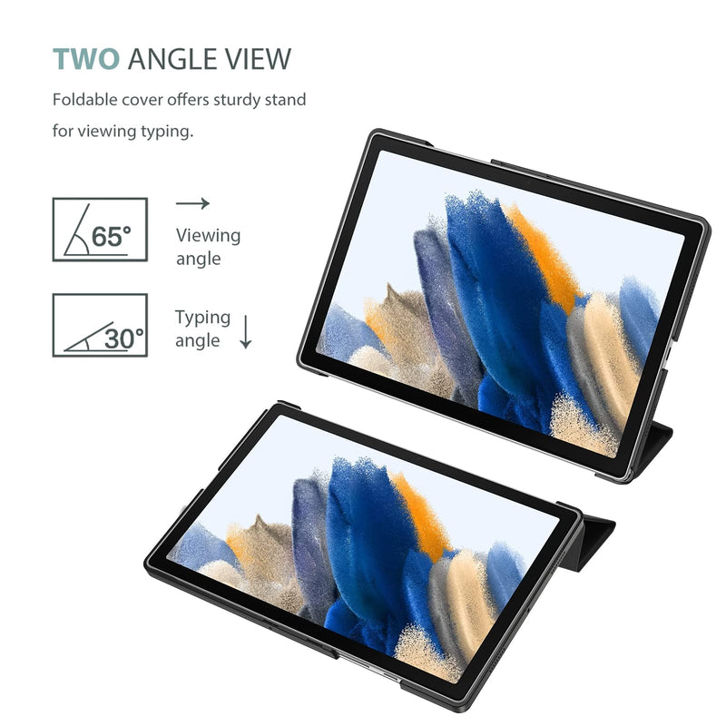 [Australia - AusPower] - Smart Case for Galaxy Tab A8 10.5, Slim Stand Hard Back Shell Protective Smart Cover Case for Galaxy Tab A8 10.5 Inch 2022 SM-X200 X205 X207 -Black Black 