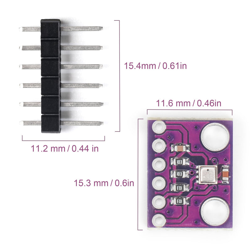 [Australia - AusPower] - 2PCS BME280 3.3V Sensor Module Atmospheric Pressure Temperature Humidity Sensor Module IIC SPI Breakout GY-BME280 3.3 V 