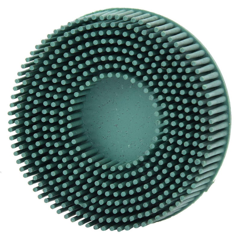 [Australia - AusPower] - Bristle Polishing Brush, 3 Inch Bristle Disc, Emery Rubber Grinding Brush, Deburring Polishing Sanding Disc for Fine Metal Bristle Discs (Green) Green 