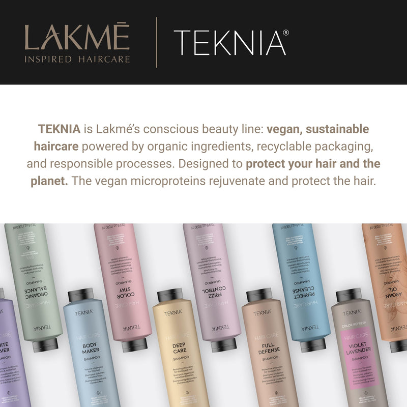 LAKMÉ Teknia Organic Balance Treatment, Hydrating Hair Mask, Deep Moisture Hair Treatment, 8.5 Fl Oz