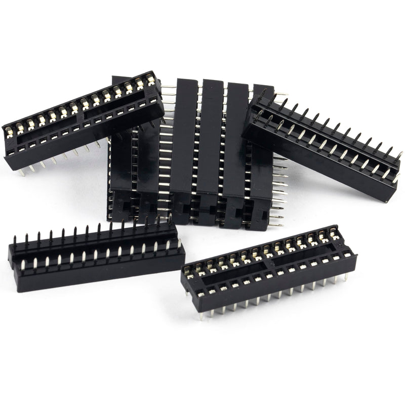 [Australia - AusPower] - whiteeeen 10pcs DIP28 IC Socket DIP Sockets Solder Tail 28 pin 0.3" for atmega328p-pu 