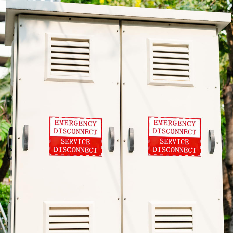 Emergency Disconnect Sticker - Magnetic Breaker Box Labels, Reusable PVC Electrical Panel Sign, NEC Compliant（Set of 6）