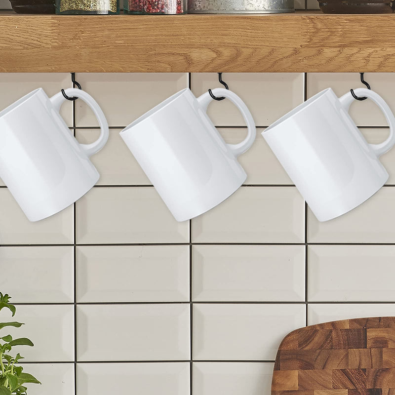 [Australia - AusPower] - Cup Screw Hooks,1 inch Vinyl Coated Ceiling Hooks,100 Pack Screw in Hooks Plant Hanger Hooks,Wind Chimes Hooks Kitchen Cup Hooks Great for Hanging Indoor & Outdoor Use(Black) Black 1 Inch 