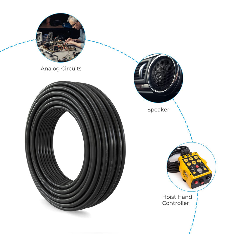 [Australia - AusPower] - FIRMERST 24 Gauge 30 Feet 4 Conductor Tinned Copper Electrical Wire 24 AWG 