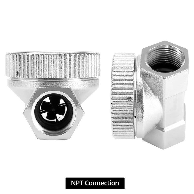 [Australia - AusPower] - QWORK High-Accuracy Digital Turbine Flow Meter, 2.37-26.4min for Water, Diesel, Kerosene, Gasoline, NPT Connection, ±1% Precision, 6RAR Max Pressure 