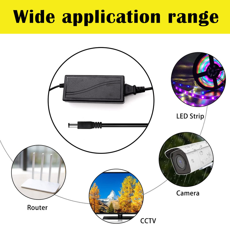 [Australia - AusPower] - 12V 5A 100V-240V AC to DC Power Adapter 5.1x2.1mm 8-Way Power Splitter Cable for CCTV/Camer/DVR H-M-025 12V 5A Power Adapter 