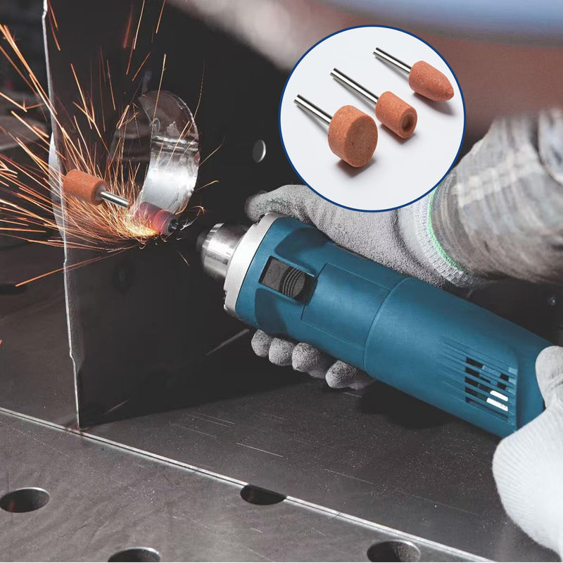 66 piece corundum grinding attachment set, stone grinding polishing head | Metal grinding tip, for rotary tool, rotary tool accessories, 1/8 inch shaft for grinding, polishing, deburring