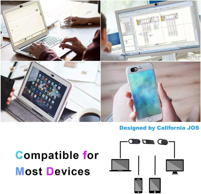 [Australia - AusPower] - 12 PCS Webcam Cover Slide,for MacBook Pro, iMac, Laptop, iPad, iPhone,PC(Tesla Model 3 Y X S Interior Cabin Camera); Ultra-Thin Camera Blocker Protector to Protect Privacy 