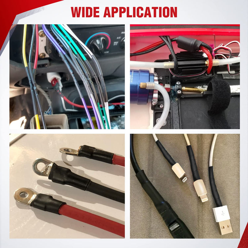 [Australia - AusPower] - Nilight 650pcs Heat Shrink Tubing Kit-3:1 Ratio Electrical Wire Cable Sleeve Wrap Tube Assortment Flame Retardant Waterproof Insulation Protection,2 Years Warranty 650Pcs 3:1 Heat Shrink Tubing 