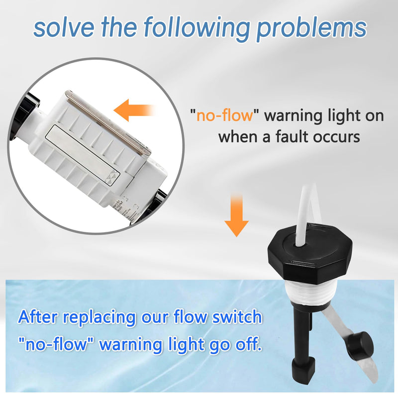 [Australia - AusPower] - Flow Switch for Intellichlor Ic40, 520736 Intellichlor Flow Sensor Switch Replacement Kit, for IC15, IC20, IC40, IC60 Salt Chlorinator Systems 