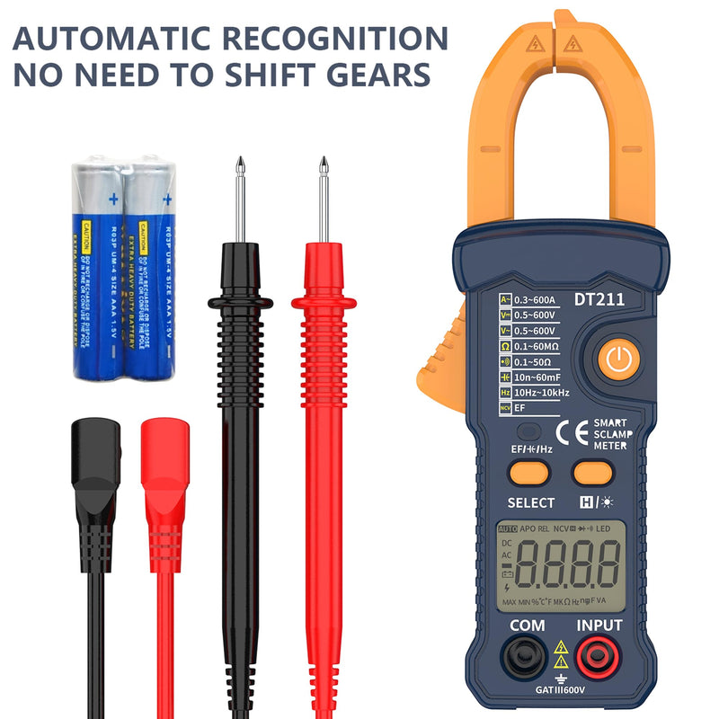 [Australia - AusPower] - IZIO Digital Clamp Meter Multimeter 5999 Count, Ampere Voltage Tester Auto Ranging with AC DC Voltage, AC Current,Resistance,Capacitance,Continuity,Live Wire Test, NCV,Non-Contact Voltage Tester, Blue 