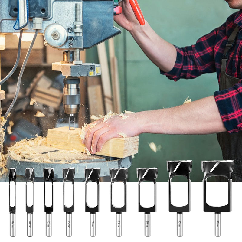Deep Tenon Drill for Carpentry Work, 8mm, 10mm, 12mm, 15mm, 20mm, 25mm, 30mm, 35mm, 40mm, Wood Dowel Hole Cutter, Tenon Cutter, Cork Drill, Deep Dowel Cutter (10mm)