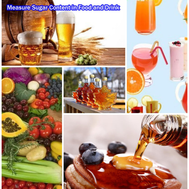 [Australia - AusPower] - Aichose 0-80% Brix Meter Refractometer for Measuring Sugar Content in Fruit, Honey, Maple Syrup and Other Sugary Drink, with Automatic Temperature Compensation Function 